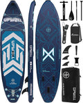 UPWELL 11'6"×35" Extra Wide Inflatable Paddle Board, Stand Up Paddle Board for Youth & Adults, Stable Design, Premium SUP Accessories, 120L Backpack, 10L Dry Bag, Paddle, Leash, Hand Pump, US Fins