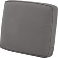 Classic Accessories Montlake Water-Resistant 19 x 20 x 4 Inch Patio Lounge Back Cushion, Light Charcoal Grey, Outdoor Loveseat Cushions