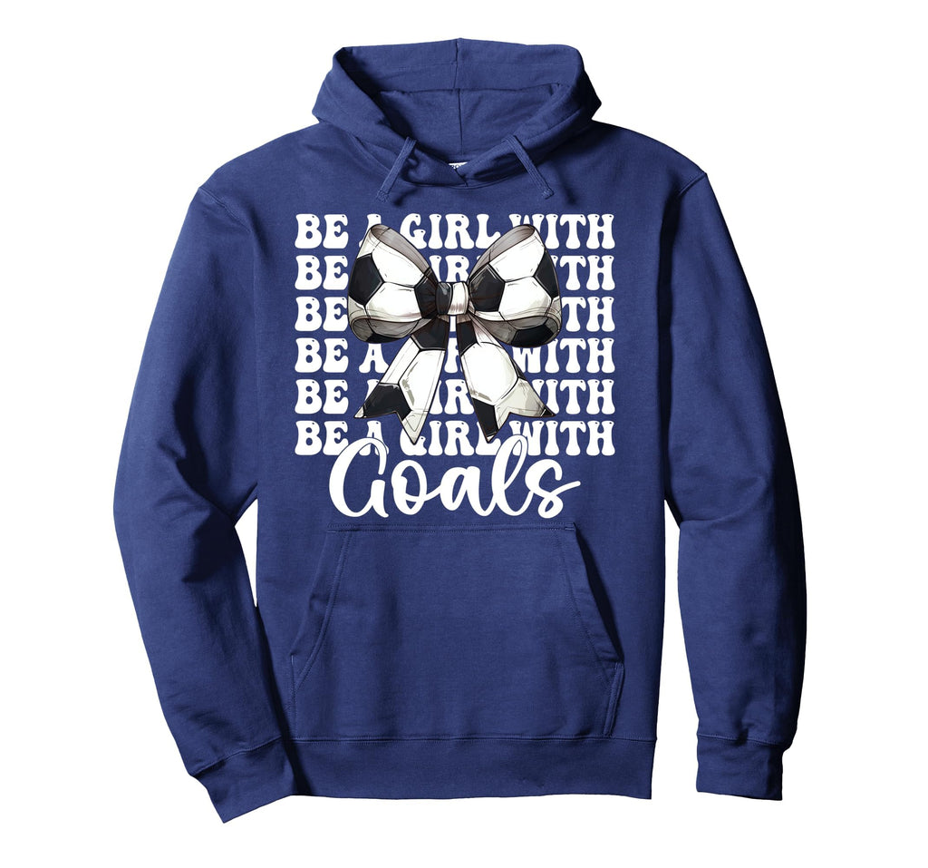 Be Goals Soccer Coquette Bow Hoodie - Unique Graphic for Adults