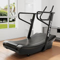 DELAVIN Curved Manual Treadmill, Non Electric Treadmill with 4 Resistance Levels, Motorless Treadmill with Front Digital Display and Handlebar, Wide Belt Treadmill 440LBS Capacity for Home Gym(FBA)