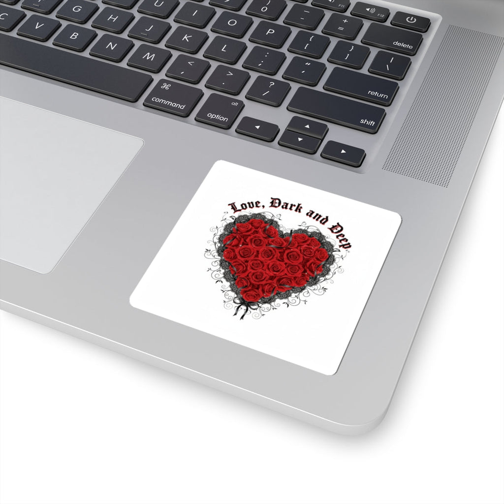 Love Dark and Deep Heart Sticker | gothic romance, 80s nostalgia