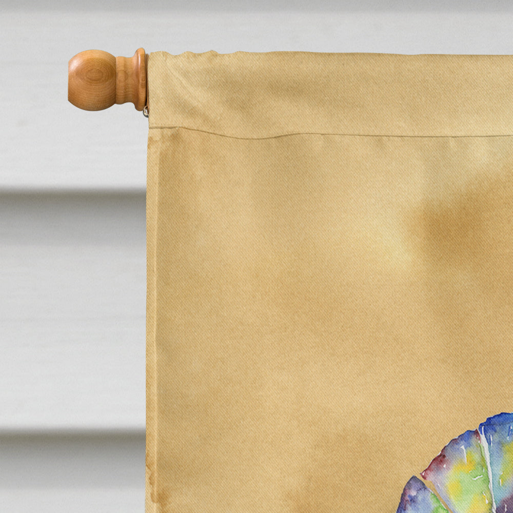 Shrimp Sandy Beach House Flag 28x40 Porch Sleeve Pole Decorative Outside Yard Banner Artwork Wall Hanging, Polyester