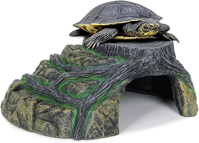 Gecko Tank Accessories, Tortoise Habitat Accessories, Ball Python Tank Accessories, Large Snake Hides, Perfect Terrarium Decor for Reptile Gecko Basking Humid Hiding (Large)