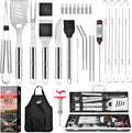 Kaluns Grilling Accessories, Dad Gifts for Christmas Grilling Gifts, Heavy Duty Stainless Steel Grill Set BBQ Grill Accessories for Outdoor Grill with Aluminum Case and Apron, Best Gifts for Men Dad
