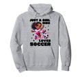Just Who Loves Soccer African American Hoodie - Streetwear Style Unisex