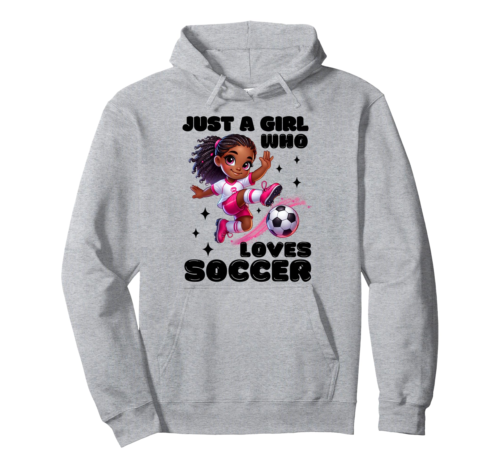 Just Who Loves Soccer African American Hoodie - Streetwear Style Unisex