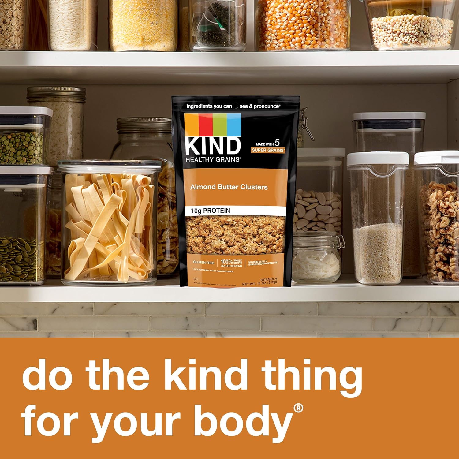 KIND Almond Butter Whole Grain Clusters, Case of 6 (11 oz each)