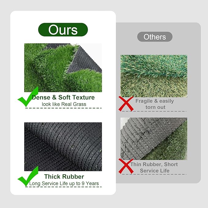 Yescom Sports Sled Strips Turf Gym Turf Flooring 50'x3'(150 Sq.Ft) 1.38" H for Weight Sled Push Gym Equipment Outdoor Indoor Use