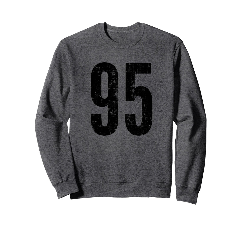 Number 95 Distressed Sport Team Sweatshirt - Custom Art Print Men Women