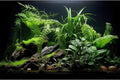 Aquarium Background Freshwater Green Plants Terrarium Background Aquatic Underwater Sea Grass Tank Background Wood Root Rock with Moss Jungle Style Fish Tank Background Poster Wallpaper 36x20in