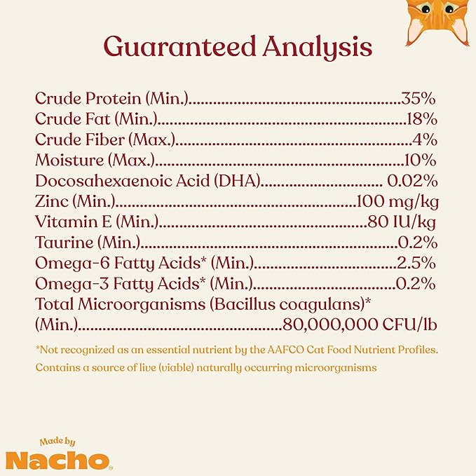 Made by Nacho Dry Cat Kibble 2lb Bag, High Protein Premium Cat Food with Freeze-Dried Pieces, Cage-Free Chicken, Duck & Quail, Limited Ingredients, Single Bag