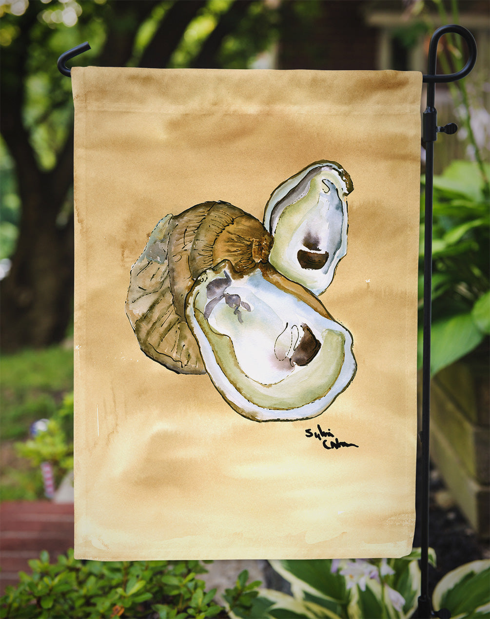 Oyster Sandy Beach Garden Flag Mailbox Decorative Yard Banner Outside Patio Artwork for Flower Beds, Garden Size, Multicolor