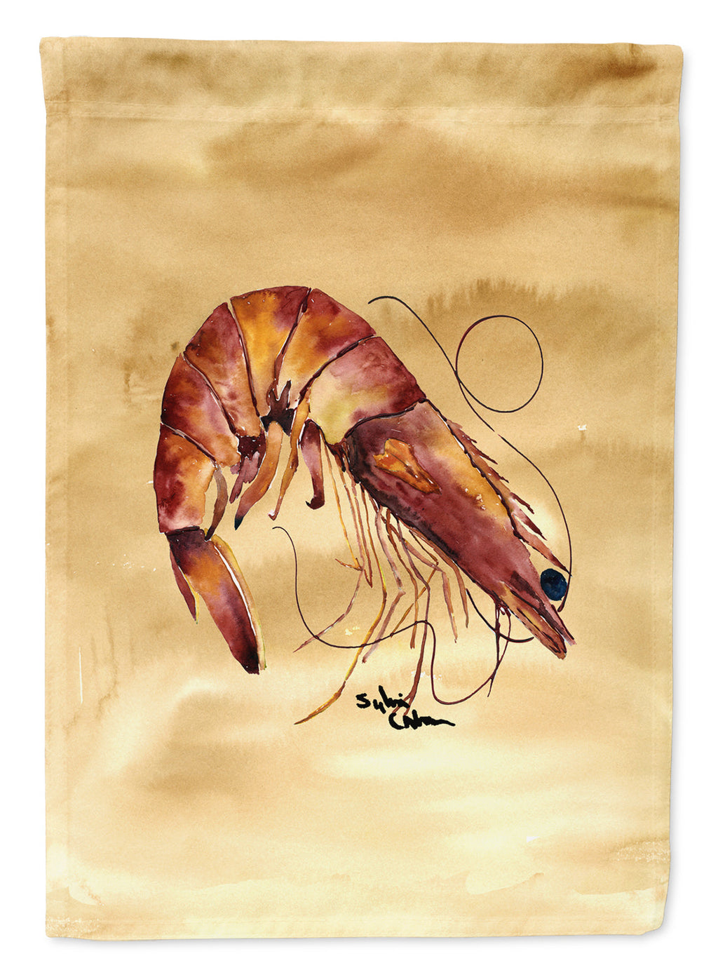 Shrimp Sandy Beach Garden Flag Mailbox Decorative Yard Banner Outside Patio Artwork for Flower Beds, Garden Size, Multicolor
