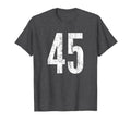 Number 45 Forty Five Distressed Sport T-Shirt - Graphic Print Men Women