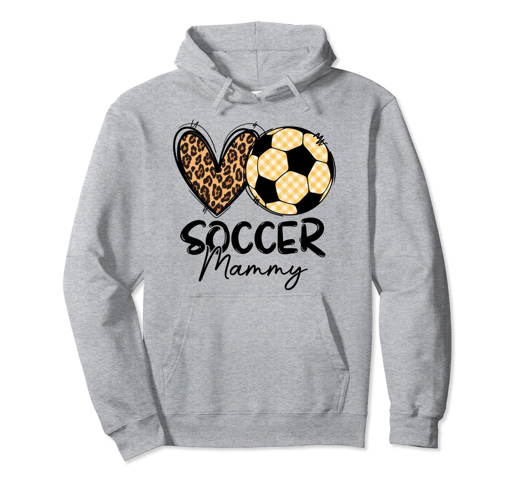Soccer Mammy Heart Leopard Matching Hoodie - Novelty Apparel Men Women