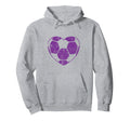 Purple Soccer Ball Mom Fan Simple Hoodie - Casual Everyday Wear for Adults