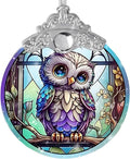 Owl Stained Glass Suncatcher, Jocidea Owl Ornament, Owl Christmas Ornament, Holidays Ornaments, Christmas Tree Ornament, Owl Decor, Gifts for Owl Lovers