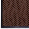 WaterHog Diamond | Commercial-Grade Entrance Mat with Rubber Border – Indoor/Outdoor, Quick Drying, Stain Resistant Door Mat (Dark Brown, 3' x 4')