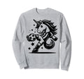 Footballer Unicorn Fans Soccer Sweatshirt - Casual Everyday Wear Unisex