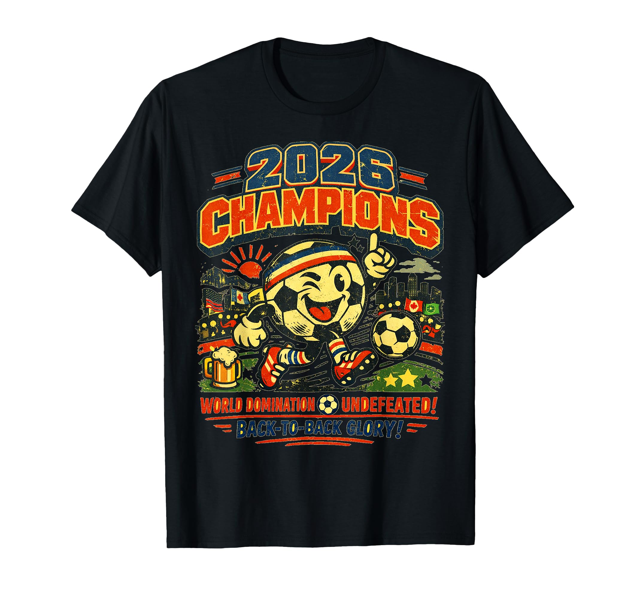 Soccer Domination Champions 2026 T-Shirt - Trendy Graphic Men Women