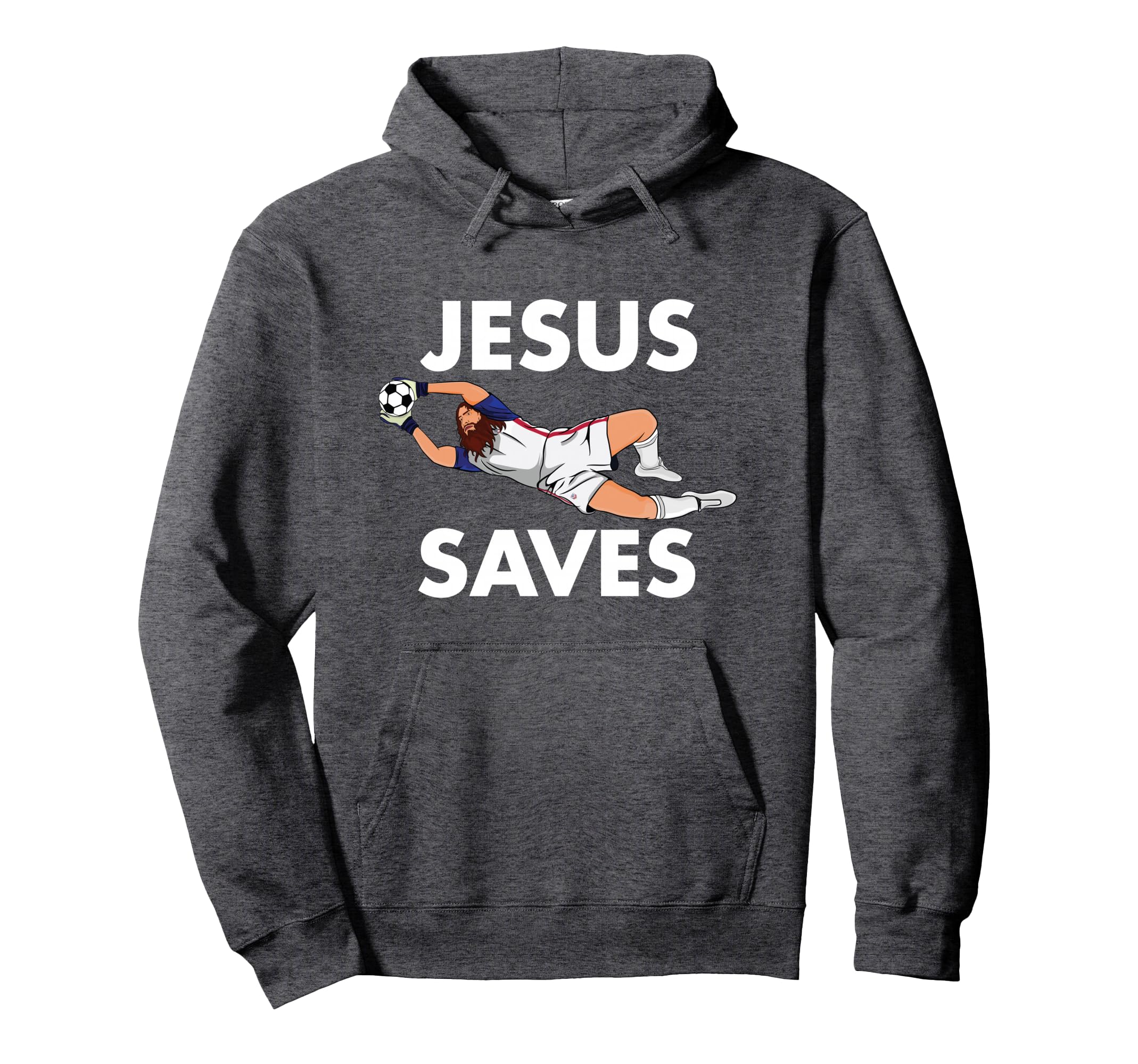 Funny Soccer Christian Tees Jesus Hoodie - Custom Art Print for Adults