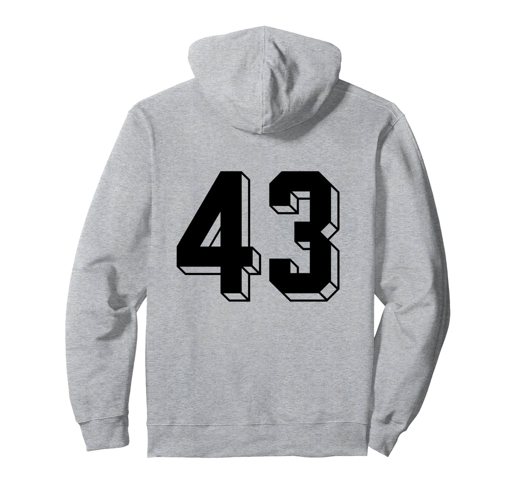 Number 43 Backside 80S 90S Team Jersey Hoodie - Unique Graphic Unisex