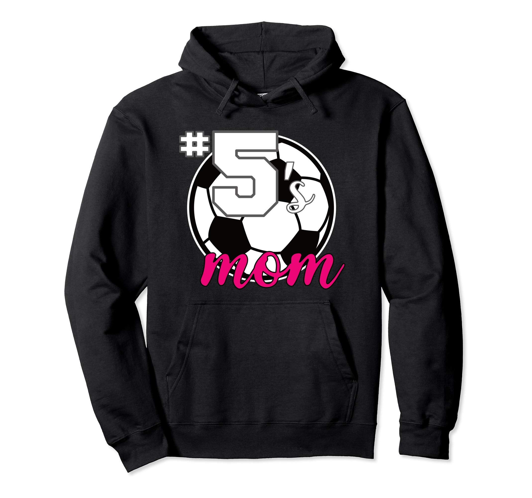 Soccer Mom 5S Mom Number 5 Soccer Jersey Hoodie - Streetwear Style Unisex