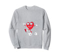 Heart Soccer Gift Sweatshirt - Unique Graphic Unisex