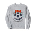 Usa Soccer Ball 2024 Stars Laurel Sweatshirt - Aesthetic Graphic Men Women
