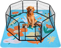 BurgeonNest Washable Pee Pads for Dogs, 1 Pack 72''x72'' Super Absorbent, Leakproof & Non-Slip Reusable Potty Pads for Puppy Playpen, Crate, Whelping Box, Potty Training, Blue