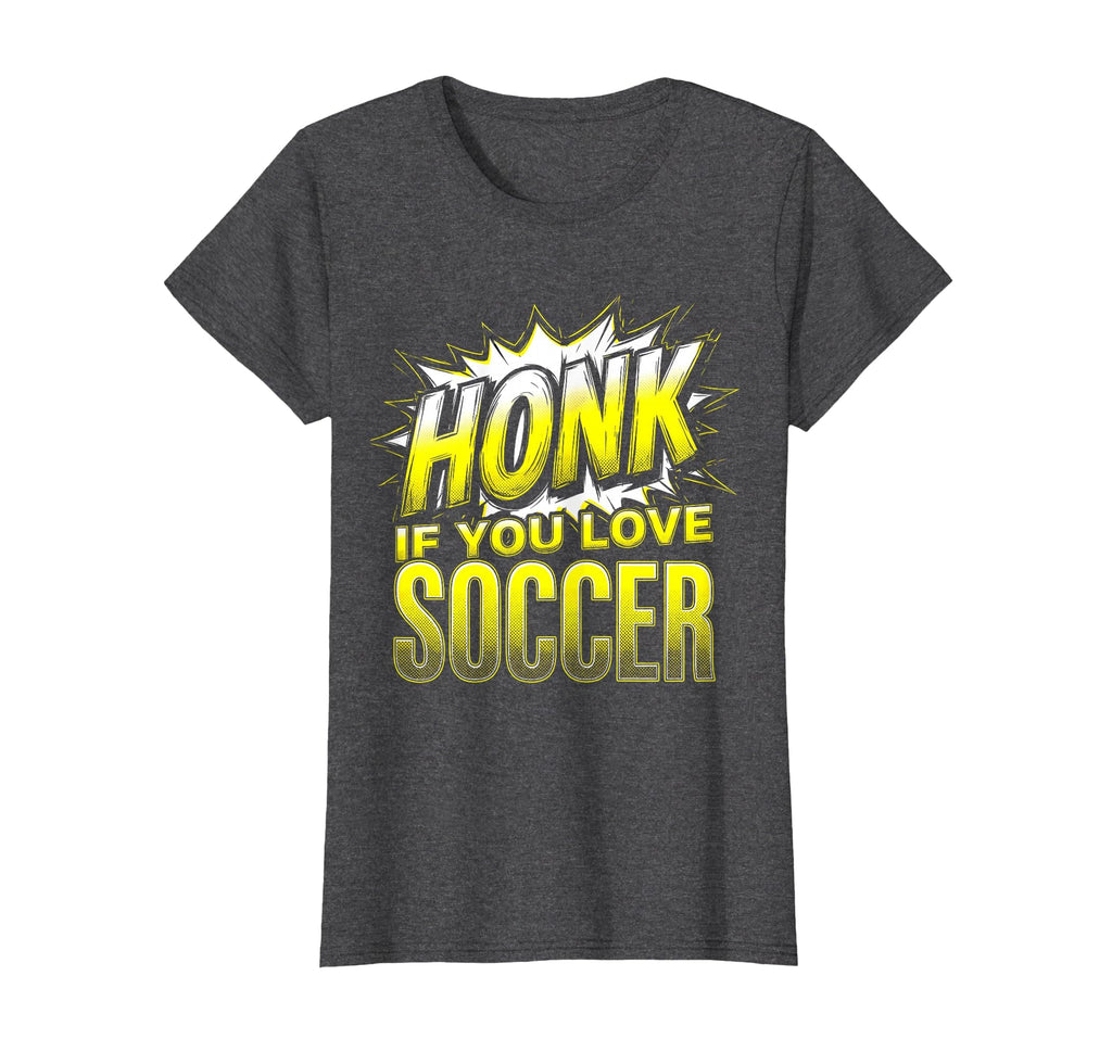 Honk If You Love Soccer Mom T-Shirt - Minimalist Print for Adults