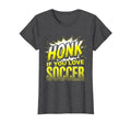 Honk If You Love Soccer Mom T-Shirt - Minimalist Print for Adults