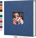 Spbapr Large Photo Album Self Adhesive Linen cover DIY Magnetic Scrapbook album with A Metal Pen Hold 3x5 4x6 5x7 6x8 8x10 Pictures 11"x10.6"60pages