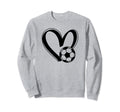 Soccer Ball Heart Sweatshirt - Streetwear Style Men Women