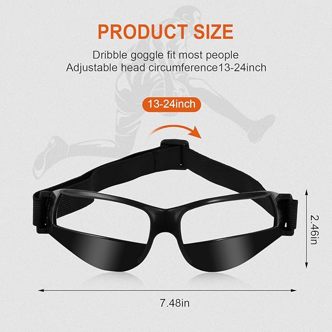 7 Pack of Basketball Dribbling Goggles，Basketball training,Aid Training Equipment for Improving Court Vision，Adjustable Basketball Sports Training Glasses，Improves ball handling