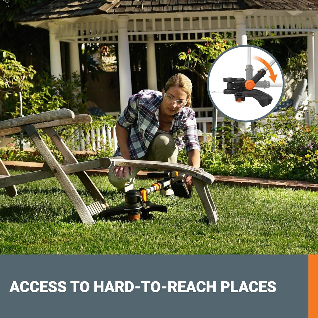Worx 20V GT Revolution 12" Cordless String Trimmer & Turbine Leaf Blower Power Share Combo Kit - WG930.2 (Batteries & Charger Included)