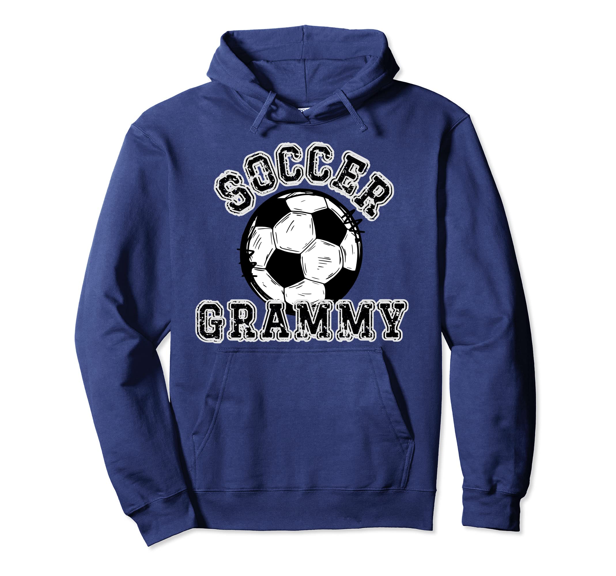 Soccer Ball Distressed Trending Grammy Hoodie - Casual Everyday Wear Unisex