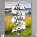 Personalized Father's Day Family Names Street Custom Multi-Name Date of Birth Vintage Street Sign Happy Fathers Day Poster Canvas Wall Art Best Gifts for Dad Husband from Daughter Son Wife Kids #14