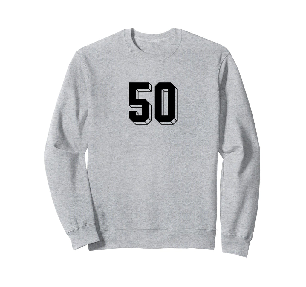 Number 50 80S 90S Soccer Team Jersey Sweatshirt - Minimalist Print Unisex