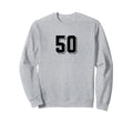 Number 50 80S 90S Soccer Team Jersey Sweatshirt - Minimalist Print Unisex