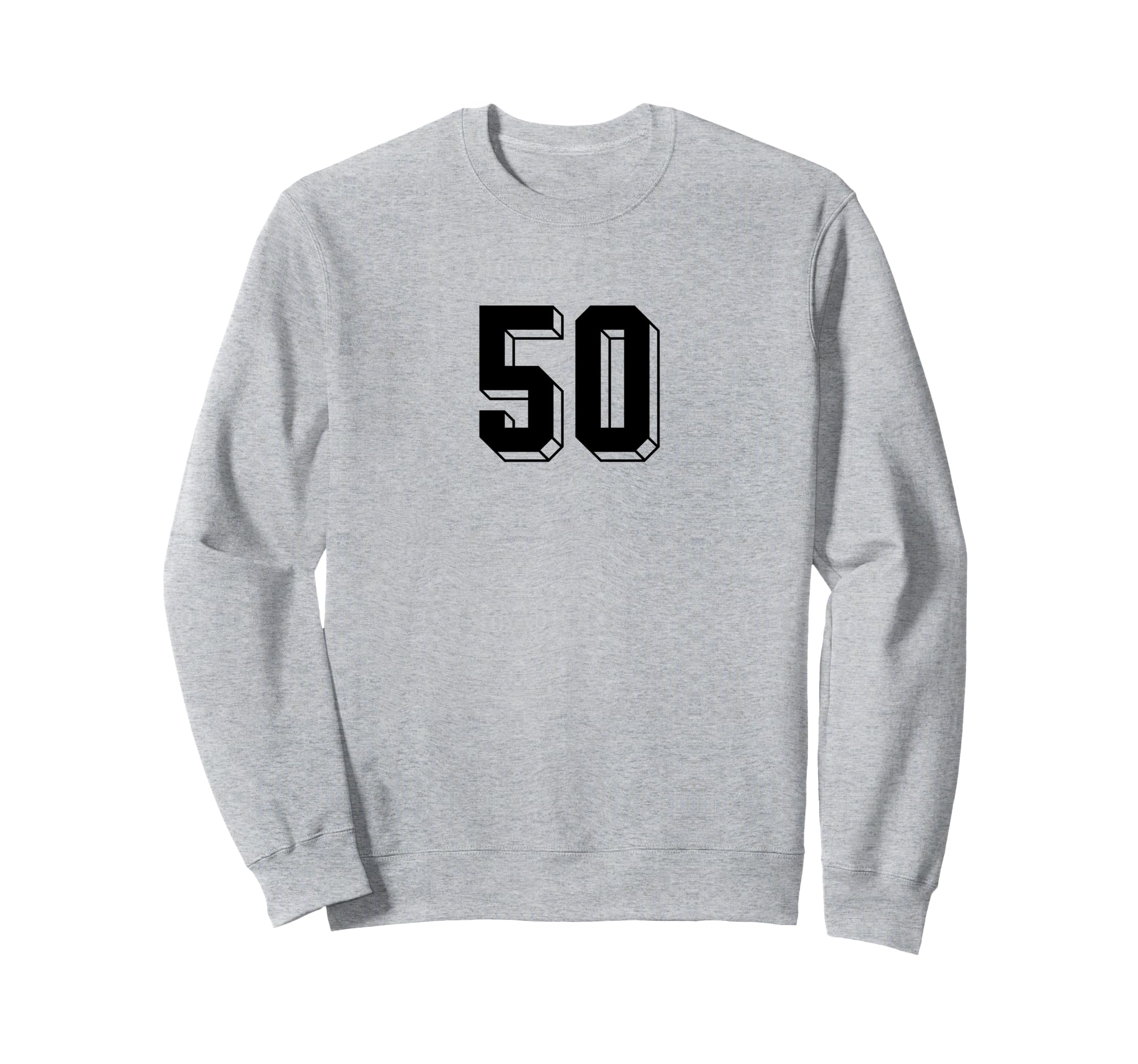 Number 50 80S 90S Soccer Team Jersey Sweatshirt - Minimalist Print Unisex