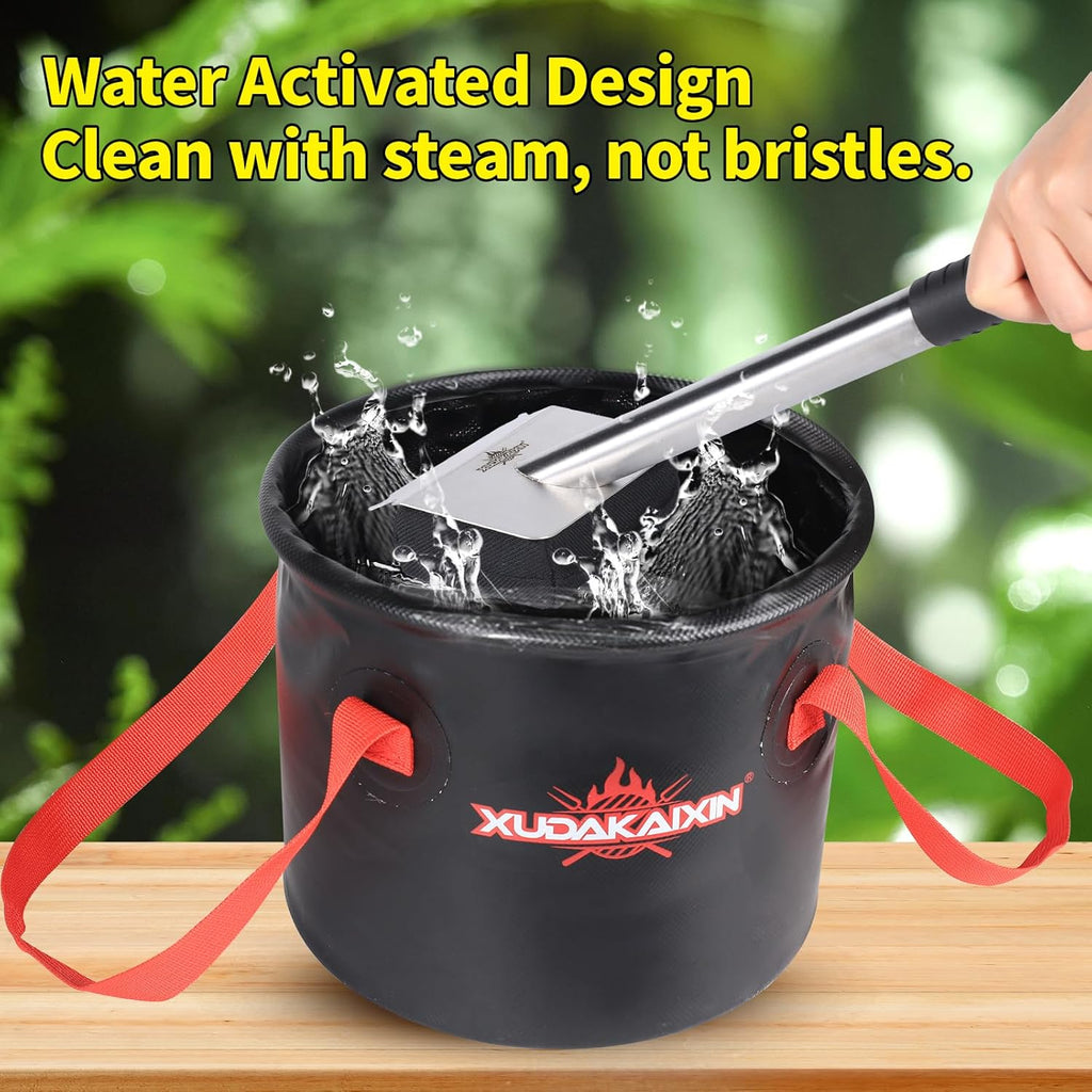 Grill Brush Bristle Free,(Only Replaceable Cleaning Head No Grill Brush)-Black