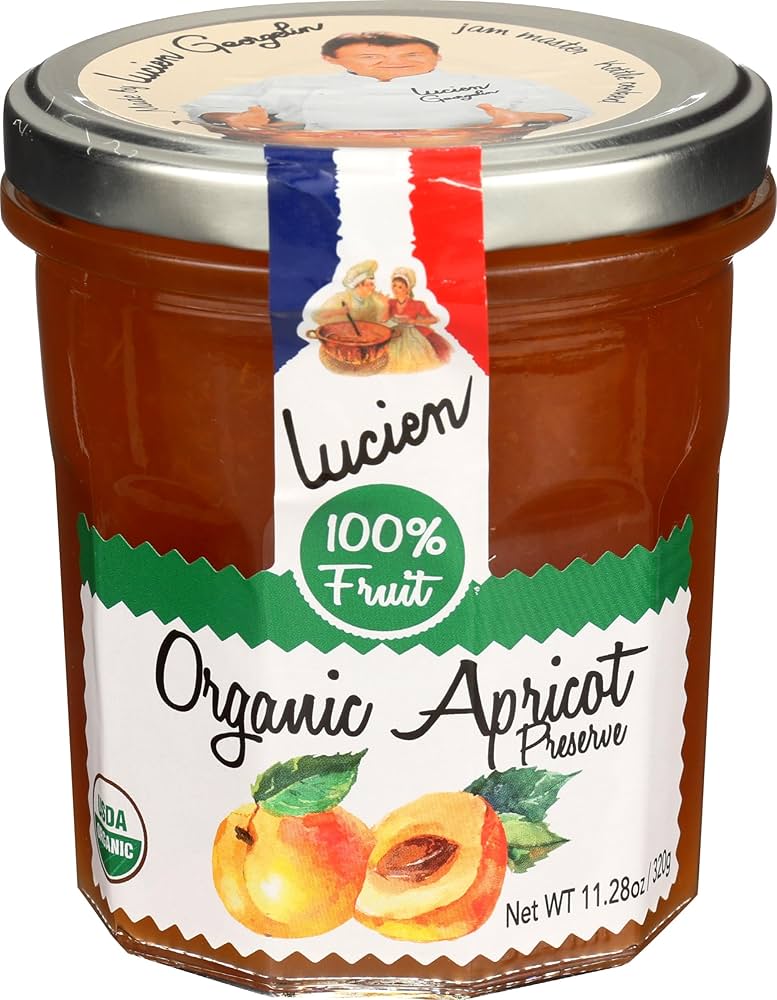 Lucien Georgelin Organic Apricot Fruit Spread, 11.28 oz, Pack of 6