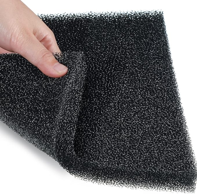 Tondiamo 3 Pieces Aquarium Sponge Filter Pad Media Cut to Fit Foam for Fish Tank Filters Replacement Fish Tank Cleaner Open Cell Foam Sponges for Dishes