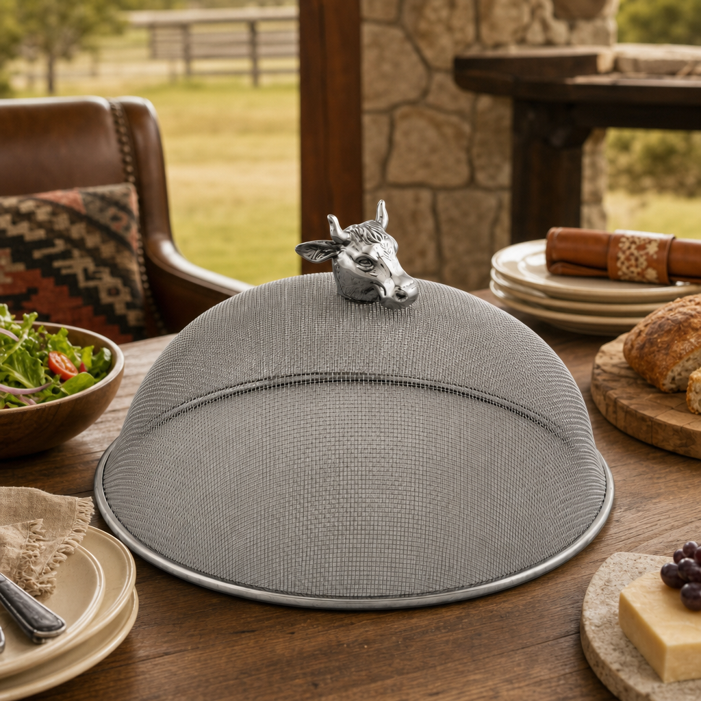Cow Head Stainless Mesh Picnic Cover