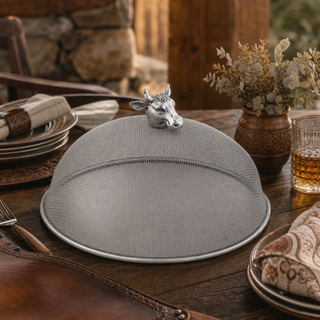 Cow Head Stainless Mesh Picnic Cover