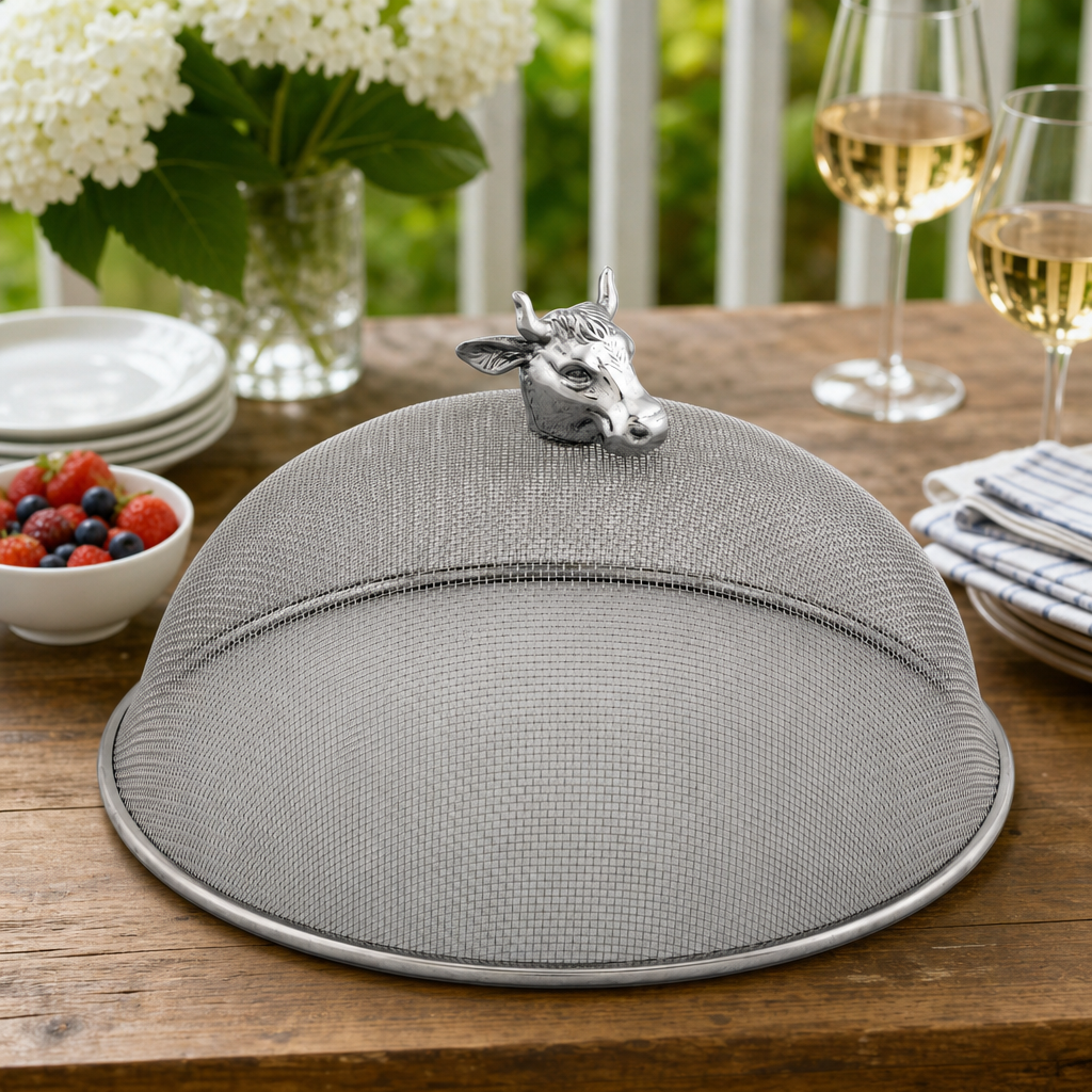 Cow Head Stainless Mesh Picnic Cover