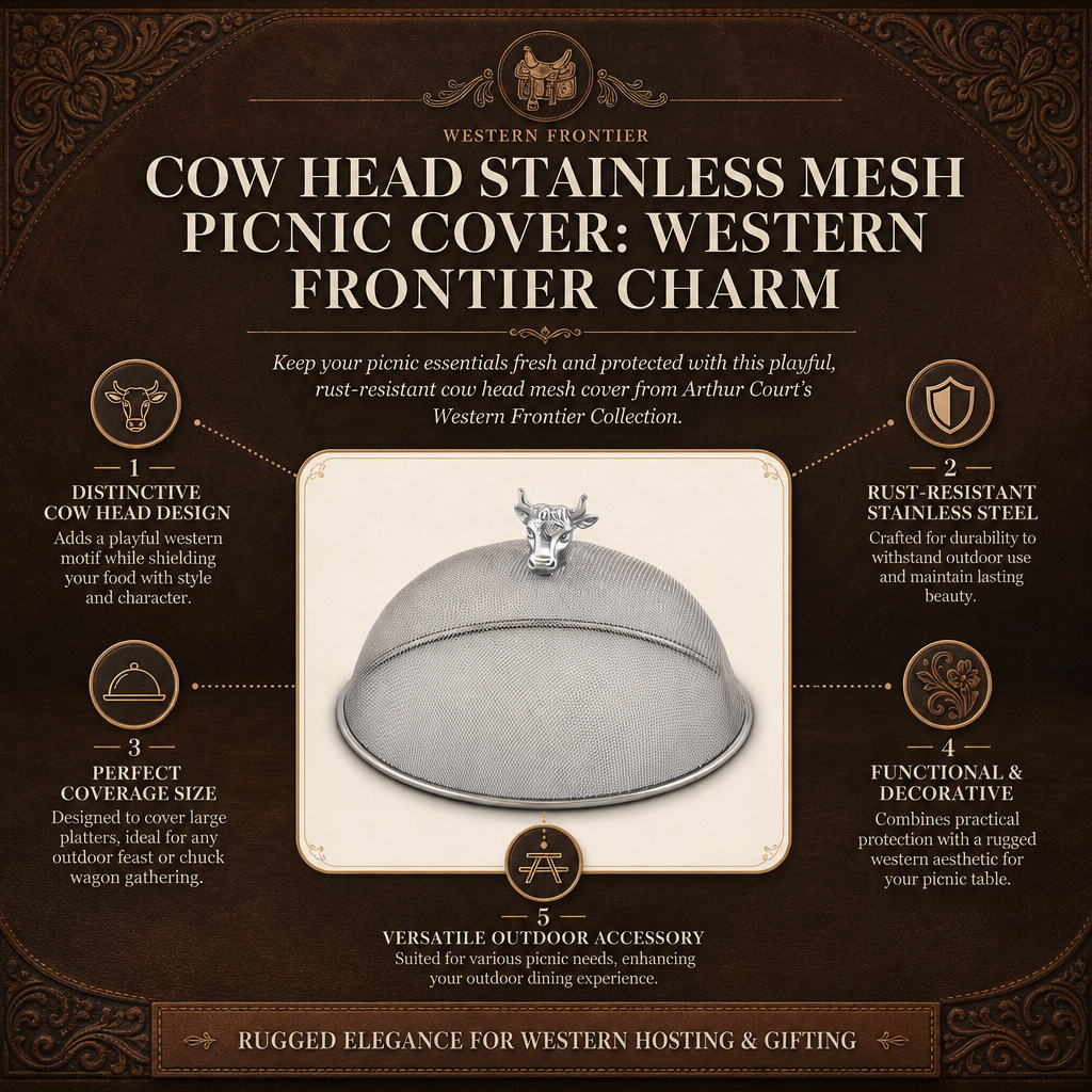 Cow Head Stainless Mesh Picnic Cover