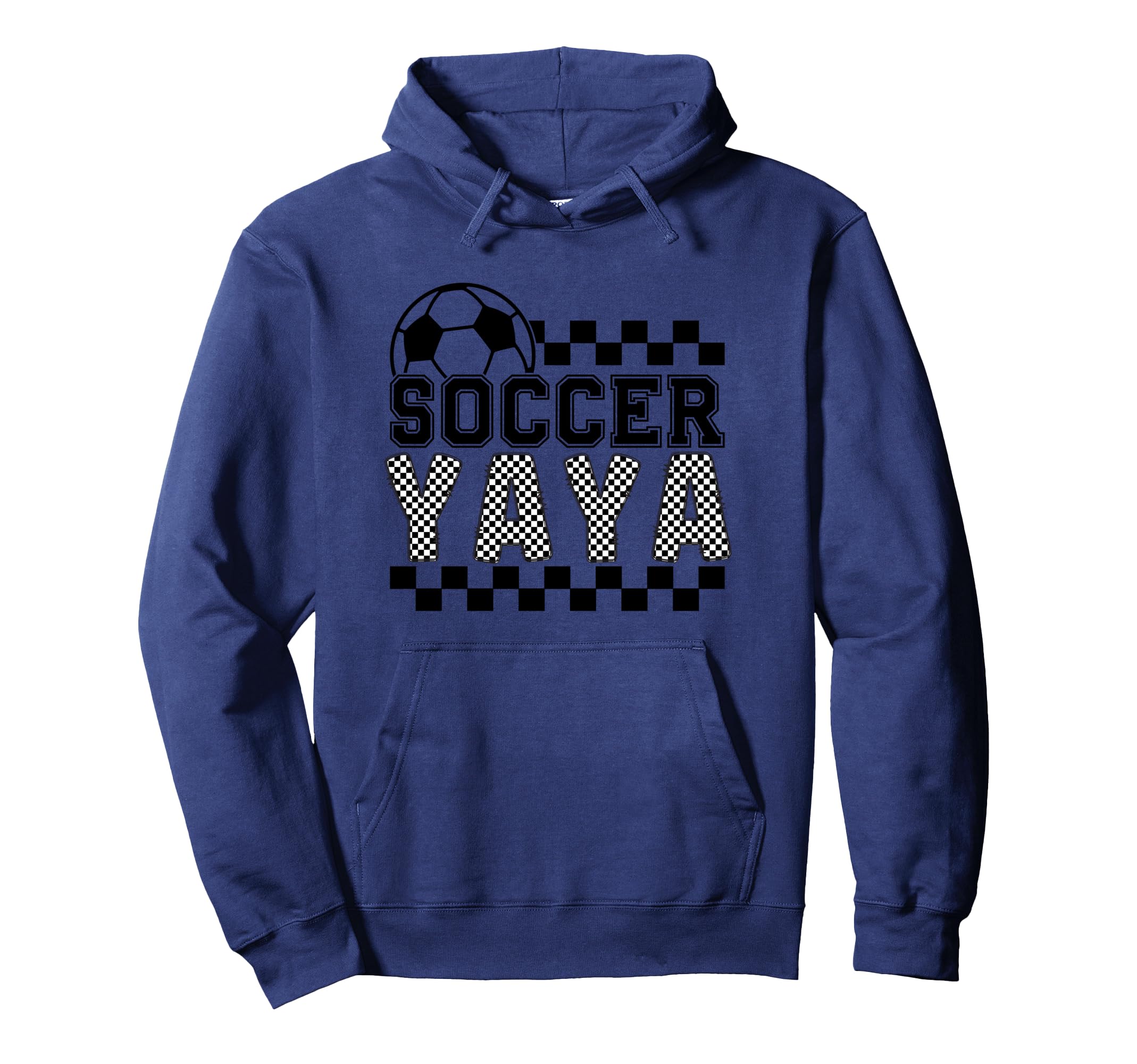 Soccer Yaya Checker Checkered Hoodie - Trendy Graphic Men Women
