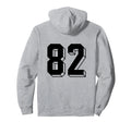 Number 82 Backside 80S 90S Team Jersey Hoodie - Novelty Apparel for Adults